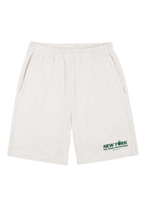 Sporty & Rich elasticated printed track shorts - Grey