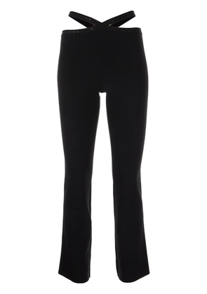 Alexander Wang criss-cross logo-trim leggings - Black