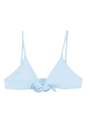 Coperni bow-detail ribbed bikini top - Blue
