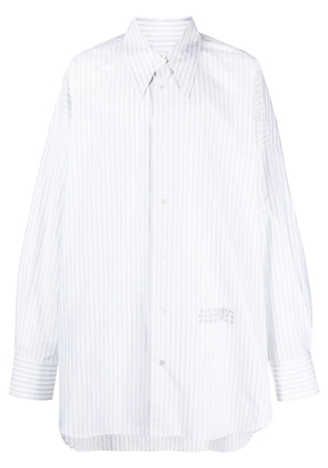 MM6 Maison Margiela numbers-motif long-line shirt - White