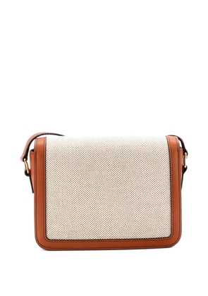 Celine Pre-Owned Triomphe Shoulder Bag Canvas with Leather Teen crossbody bag - Brown