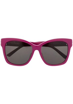 Balenciaga Eyewear logo-plaque square-frame sunglasses - Pink