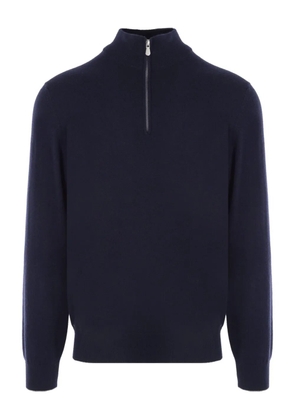Brunello Cucinelli zip-fastening cashmere jumper - Blue