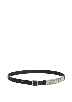 Jil Sander leather metal-ring belt - Black