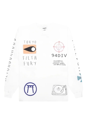 Neighborhood graphic long-sleeve sweatshirt - White