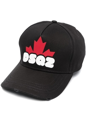 DSQUARED2 logo-print cotton baseball cap - Black