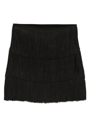 Norma Kamali fringed mini skirt - Black