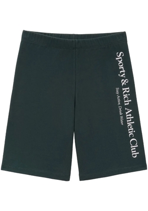 Sporty & Rich Athletic Club cotton shorts - Green