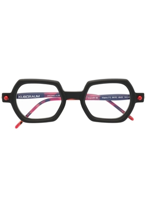 Kuboraum tie-dye square-frame glasses - Black