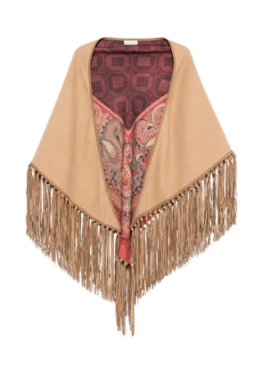 Pierre-Louis Mascia fringed paisley shawl - Neutrals