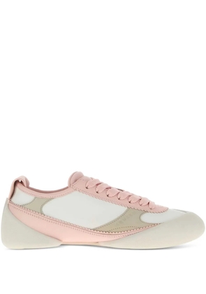 Alexander McQueen Flexion leather panelled lace-up trainers - White
