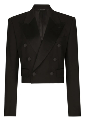 Dolce & Gabbana double-breasted cropped blazer - Black