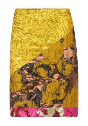 Nina Ricci jacquard-effect midi skirt - Gold