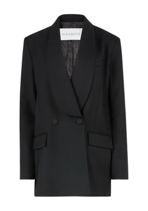 Nina Ricci wool gabardine double-breasted blazer - Black