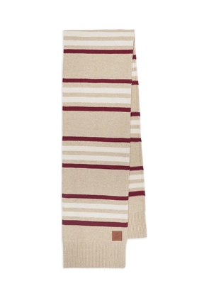 CAFÉ KITSUNÉ logo-patch scarf - Neutrals