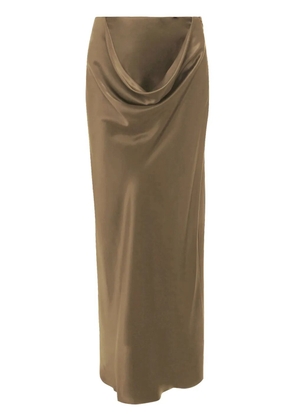 JW Anderson cowl-effect silk maxi skirt - Green