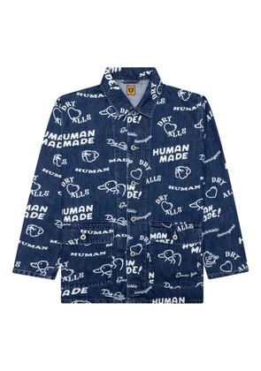 Human Made all-over print denim jacket - Blue