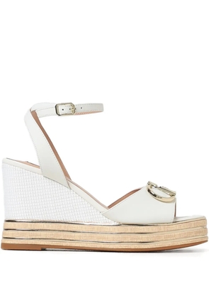 LIU JO buckled platform sandals - White