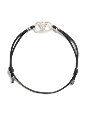 Valentino Garavani VLogo Signature cotton bracelet - Black
