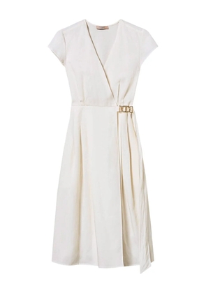 TWINSET logo-plaque dress - White