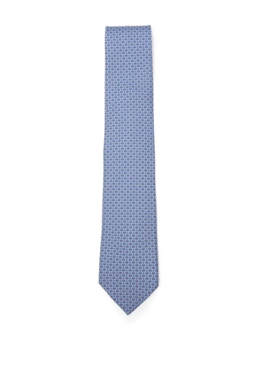 Ferragamo patterned tie - Blue