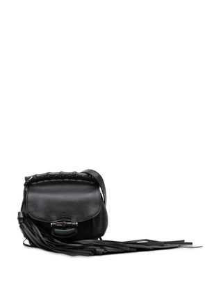 Gucci Pre-Owned 2016-2025 Small Leather Bamboo Nouveau Fringe crossbody bag - Black