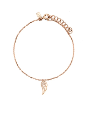Ef Collection 14kt rose gold Angel Wing diamond bracelet - Pink