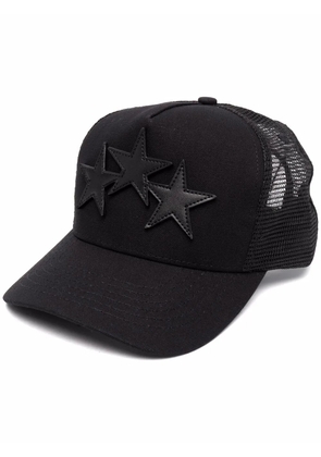 AMIRI Three star patch trucker hat - Black