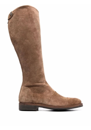 Alberto Fasciani zipped flat knee-length boots - Neutrals