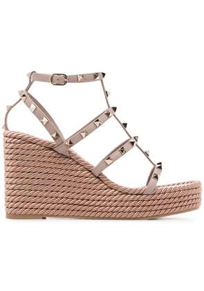 Valentino Garavani 95mm Rockstud wedge sandals - Pink