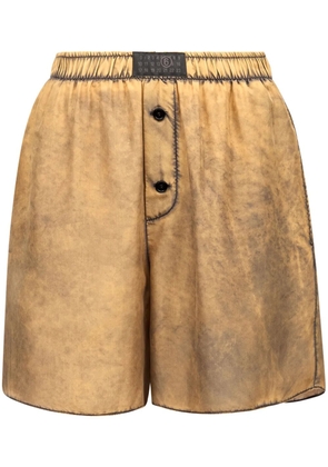 MM6 Maison Margiela distressed-finish shorts - Neutrals