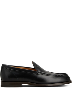 Tod's embossed-logo leather loafers - Black