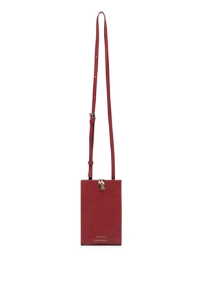 Loulou clasp-detail leather shoulder bag - Red