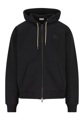 Burberry check-detail hoodie - Black