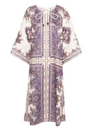 ZIMMERMANN Ottie linen kaftan dress - Neutrals
