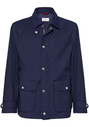 Brunello Cucinelli raglan-sleeve field jacket - Blue