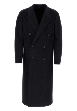 FENDI wool-blend double-breasted coat - Blue