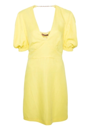 TWINSET plunging V-neck minidress - Yellow