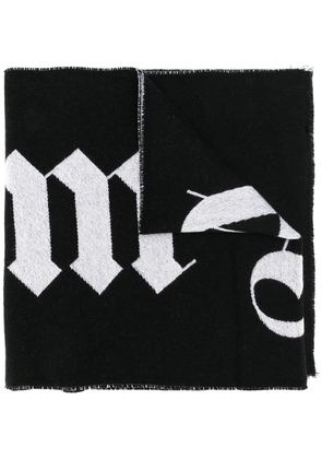 Palm Angels large logo scarf - Black
