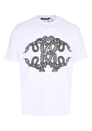 Roberto Cavalli snake-print T-shirt - White