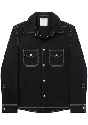 Courrèges double pocket topstitched denim shirt - Black