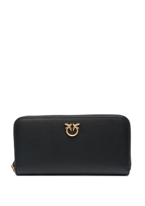 PINKO logo-plaque leather wallet - Black