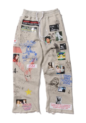 Paly drawstring-fastening track pants - Grey