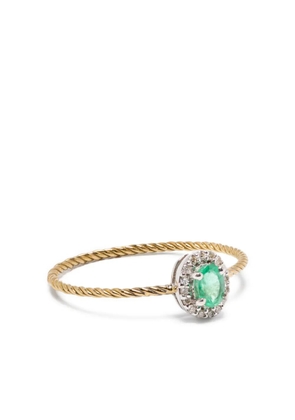 Wouters & Hendrix Gold 18kt yellow gold emerald ring