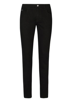 Dolce & Gabbana logo-appliqué skinny jeans - Black