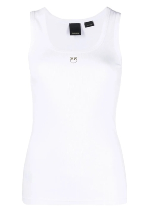 PINKO embroidered Love-Birds logo vest - White