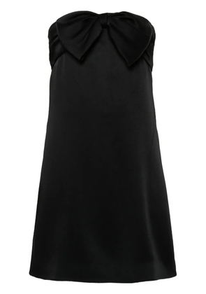 Saint Laurent bow-detail strapless mini dress - Black