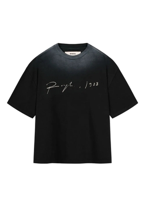 ROUGH. signature-print T-shirt - Black