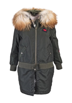 Mr & Mrs Italy faux-fur trimmed hooded coat - Green