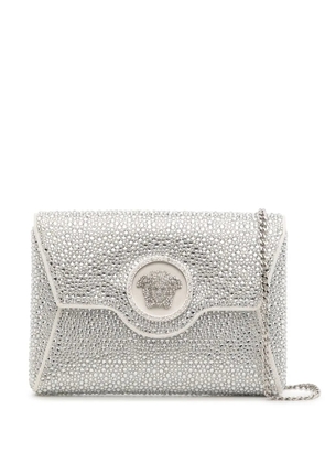 Versace La Medusa crystal envelope clutch - Silver